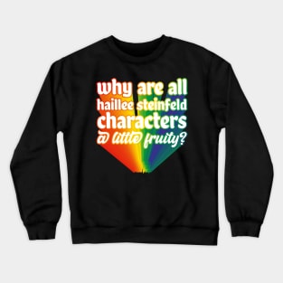 Hailee Steinfeld Gay Flag Fruity Characters Crewneck Sweatshirt